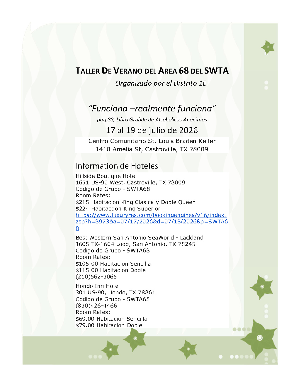 Sp - SWTA 68 Summer Workshop